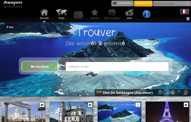 Page d’accueil de Awayers