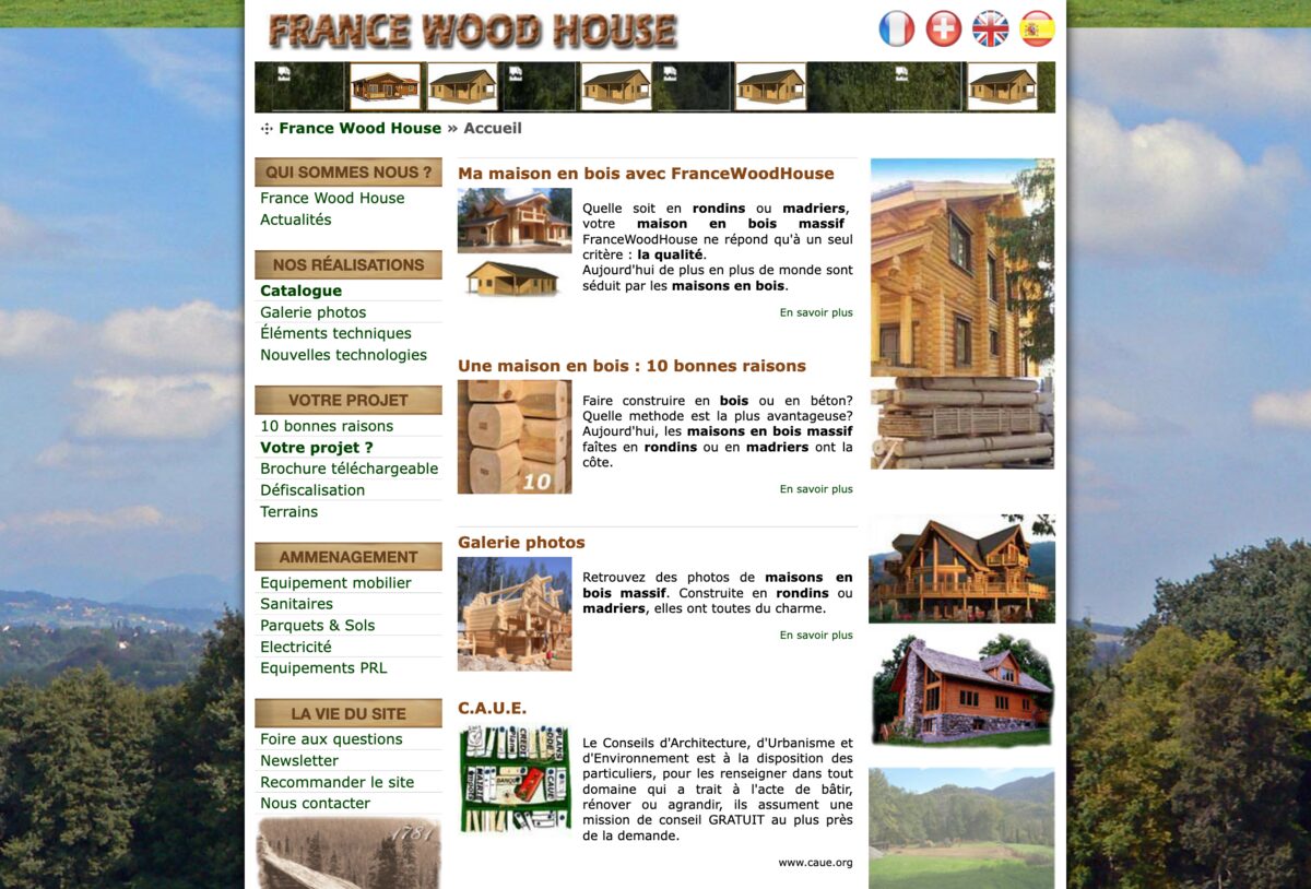 Page d’accueil de France Woodhouse