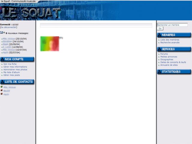 Page d’accueil de Le Squat